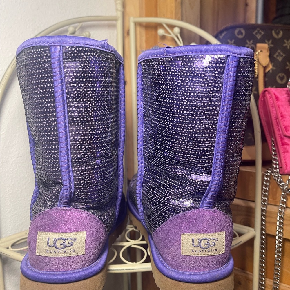 UGG Purple Sequin Boots